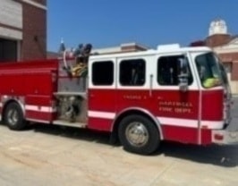 Firefighter battling a fire