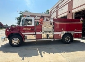 Fire truck responding to an emergency